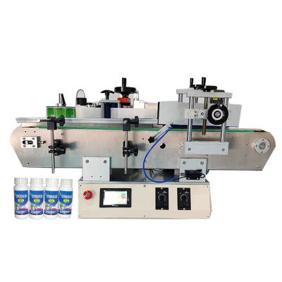 China Semi-automatic products mini round bottle label gluing machine benchtop cup labelers for plastic bottle for sale