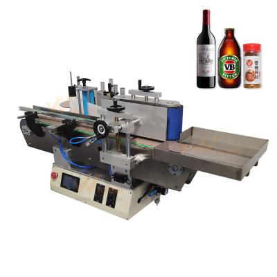 China Automatic Commodity Label Applicator Machine Copy Round Bottle Jar Cans Tube Paper Sticker Adhesive Label Machine for sale