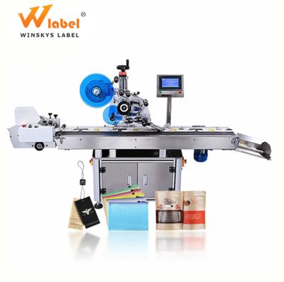 China Hot New Products Food Products Automatic Paper Plastic Pouch Sachet Adhesive Flat Labeling Machine for sale