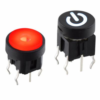 China TS2 6*6 Reset Small LED Computer Switch 4 Button Printable Pin 10mm Series With Light Touch Switch TS2 for sale