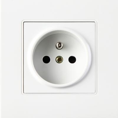 China 86 Models French French Power Outlet Ground Socket With Safety Door Standard 16A A8 Wall Mounted Three Pole Socket for sale