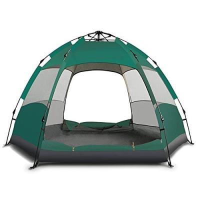 China 2022 Logo Factory Wholesale Fully Automatic Custom Hexagon Tent Double-Layer Durable Outdoor Camping Tents for sale