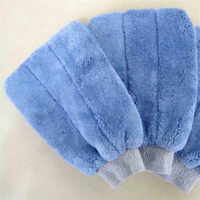 China Coralon Microfiber Leather Car Glove Microfiber Cleaning Mitt for sale