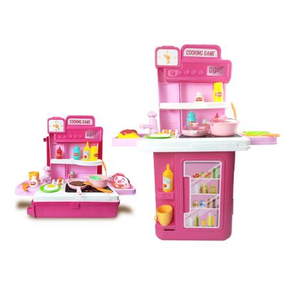 China 2020 Metal Kid's Luggage Play House Toys Simulation Kitchen Set Cheap Educational Toys For Kids Kitchen Toys for sale