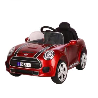 China Ride On Dark Red Electric Toy Car 2021 12 Years 4 Seater Cars With One-touch MP3 Start For Kids To Ride Electric Four Wheel Toy Car for sale