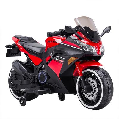 China Ride On Hot Red Baby Wholesale Factory Black Toy 2021 Sale Electric Toy Directly With Music Lighting Children Electric Motorcycle For Kid Toys for sale