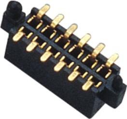 China 1.27mm Dual Row 180° SMT Pin Header Connector Female With Different Post And Metal for sale