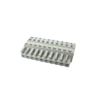 China 5.0 7.5  Pitch Spring Clamp Terminal Block , Grey Spring Cage Terminal Block for sale