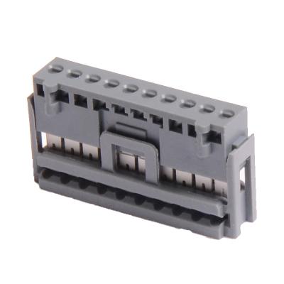 China 2.50 IDC Socket Wire To Board Connector 8P PBT Grey , Matte Sn for sale