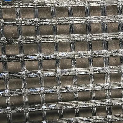 China 50kn/M200kn/M Self Adhesive Fiberglass Geogrid met Asphalt Coating Te koop