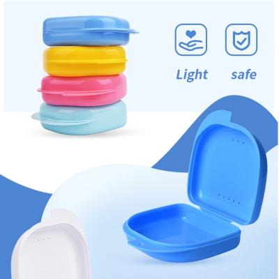 China B Elegant Portable Dental Invisible Portable Retainer Box Dental Materials Half-mouth Tooth Storage Box Dental Orthodontic Products for sale