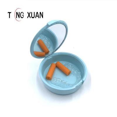 China Plastic Dental Invisible Portable Retainer Box Half-mouth Tooth Storage Box Dental Orthodontic Materials Box for sale