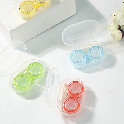 China Wholesale High Quality Plastic Color Boxes Clear Contact Lenses Contact Lens Case Easy Carry Case for sale