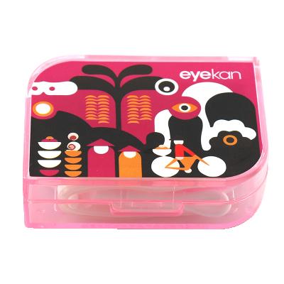 China Customizable Small Lovely Plastic Multi Color Cute Model Contact Lenses Set Easy Carrying Contact Lenses Portable Cases for sale