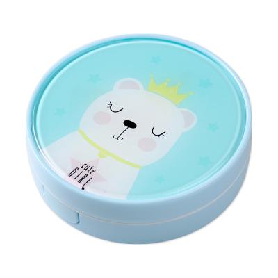 China Factory direct supply custom contact lens mate box cartoon fun round shape contact lens easy carry high quality portable set case for sale