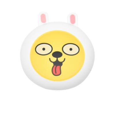 China Custom Plastic Cute Rabbit Shape Naughty Yellow Shape Cartoon Contact Lens Travel Color Cartoon Contact Lens Display Case Portable Easy Carry Box for sale