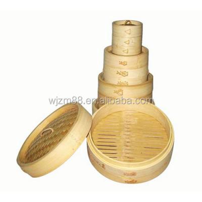 China Viable dim sum bamboo food steamers, bamboo cookware wholesale for sale