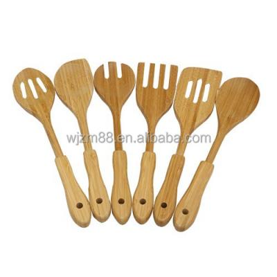 China Viable Bamboo Accessories Kitchen Spoon and Scraper and Bamboo Spatula of Utensils and Turners for sale