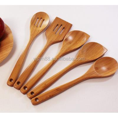 China Sustainable 5 Piece Bamboo Kitchen Utensils Set Wholesale for sale