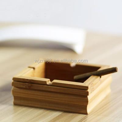 China Promotion gift bamboo and bamboo square shape ashtray craft and wholesale for sale