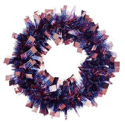 China American 4th of July Garland Braid Polyester Patriotic Garland Flags for Home Indoor Outdoor Decorations for sale