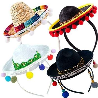 China Cinco De Mayo Fiesta Mini Somebrero Hat Headband Fiesta Party Decorations For May Festival for sale