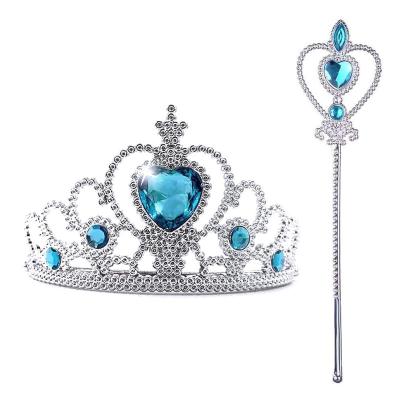 China Princess Party Classic Princess Birthday Girl Tiara Crown with Magic Wand for sale