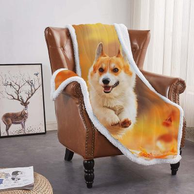 China Huge Size Print Blanket Large Size Custom Blanket Super Soft Minky Fleece Blanket for sale