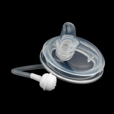 China BPA free style new 70mm wide mouth sucking mouth 7cm nipple duck milk bottle silicone nipple duck mouth for sale