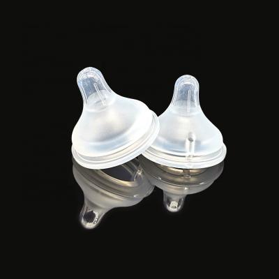 China BPA Free Wide Neck Silicone Rubber Baby Nipple / Custom Baby Bottle Nipple for sale