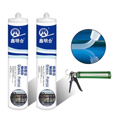 China MH988 Acid Sealant Anti Me Clear White Acetic RTV General Purpose Silicone Sealant for Construction for sale