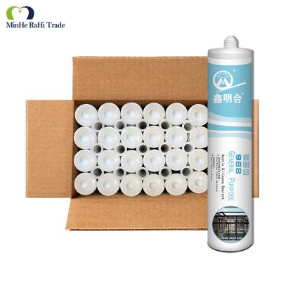 China Acid Sealant GP Acetic Aquarium Glass Transparent Silicon Adhesive Waterproof Silicone Sealant for sale