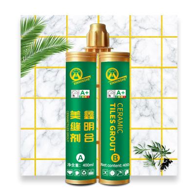 China MF Mixture Epoxy Caulk Sealant Oem Glossy Beauty Grout Floor Tile Two Component Elastic Cement Grout Decorative Tile for sale