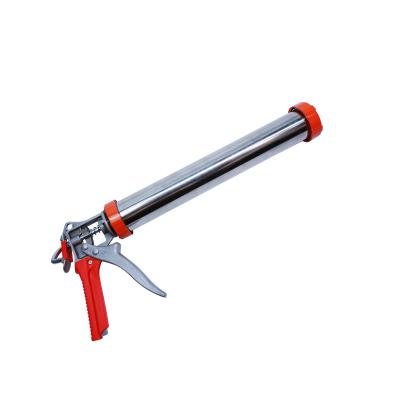 China 18 1 Thrust Ratio Aluminum Barrel Sausage Caulking Gun 20oz Stainless Steel Pushing Rod Joint for sale