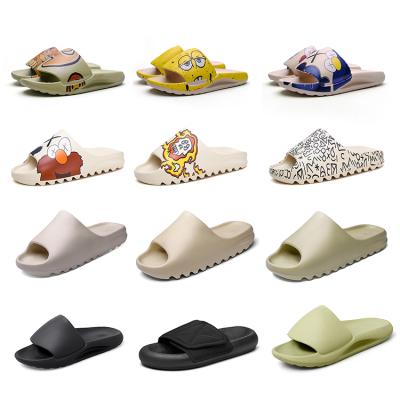 China Lightweight EVA Black Pink Men Women Summer House Shoes Custom Logo Yeezy Slippers Slides For Designer Yezzy Designer Inspired Luxury Men Women for sale