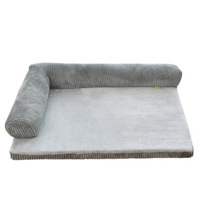 China Gray Medium Luxury Large Waterproof Designer Small Pet Dog Breathable Washable Bed for sale