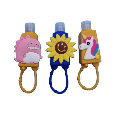 China 2021 Popular Hand Stick 30ML Silicone Sanitizer Bottle Animal Holders With Cartoon for sale