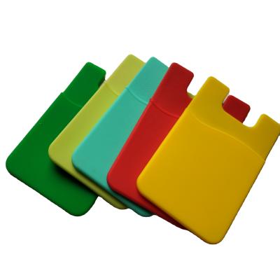 China Fashion costom colorful LOGO silicone phone multifunctional rubber portable card holder for sale