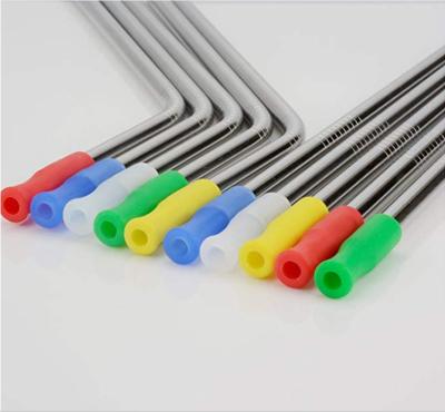 China 2020 Hot Selling Viable Metal Stainless Steel Straws Accessories Silicone Tips For Straws for sale