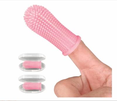 China New Arrival Silicone 360 ​​Degree Pet Silicone Finger Toothbrush for Dog Cat Brushing Teeth Pet Teeth Stabilized Feeds for sale