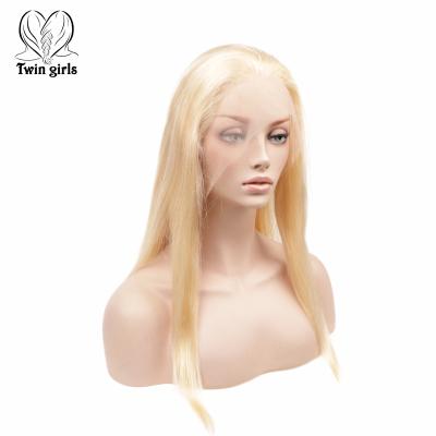 China Good Quality 613 Peruvian Straight Human Hair Blonde Closure Wig Silky Straight Full HD Virgin Hair Lace Front Human Hair Wigs Wholesale Price for sale