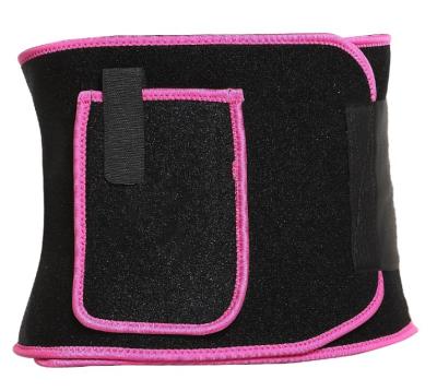 China Adult Custom Waist Trimmer Weight Loss Belt Workout Sweat Slimming Belt With Cell Phone Pocket for sale