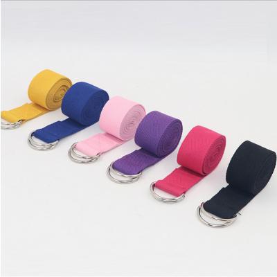 China Hot Selling Fitness Cotton Stretch Belt Hip Circle Band Yoga Fitness Pilates Stretch Band Yoga Belt Resistance Band for sale