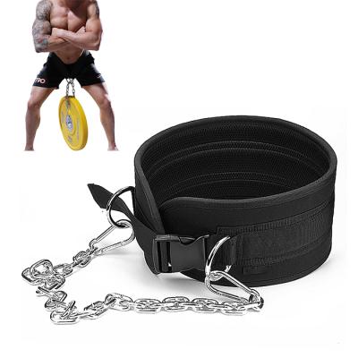 China Universal Weightlifting Weighted Dip Pull Up Belt With Steel Chain for sale