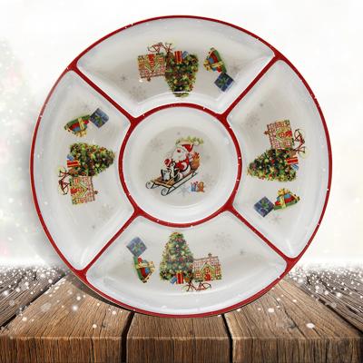 China Kitchenware Sustainable Christmas Dish Wholesale Ceramic Divider Ceramic Dishes for sale