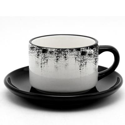 China 2021 Healthy Factory Wholesale Nordic Design Ceramic Espresso Coffee Tea Tups With Saucer for sale