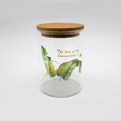 China High Quality Stocked Glass Jar Canister Sets Custom Airtight Glass Lid Maker Canister With Bamboo for sale