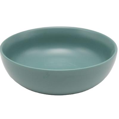 China Factory Supply 680ml Style Bowls Viable Chinese Nordic Ceramic Lake Blue Color Ceramic Tableware for sale