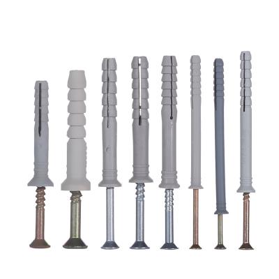 China Installation Nail screw hammer drive nylon anchor plastic wall plugs with screws for sale