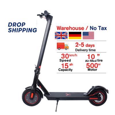 China 2022 EU Popular Unisex Warehouse 15ah 36v Private Model 500w Kick Foldable Adult Electric Scooters for sale